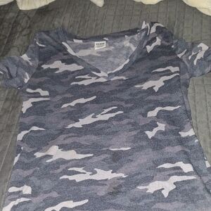 Camouflage V-Neck T-Shirt